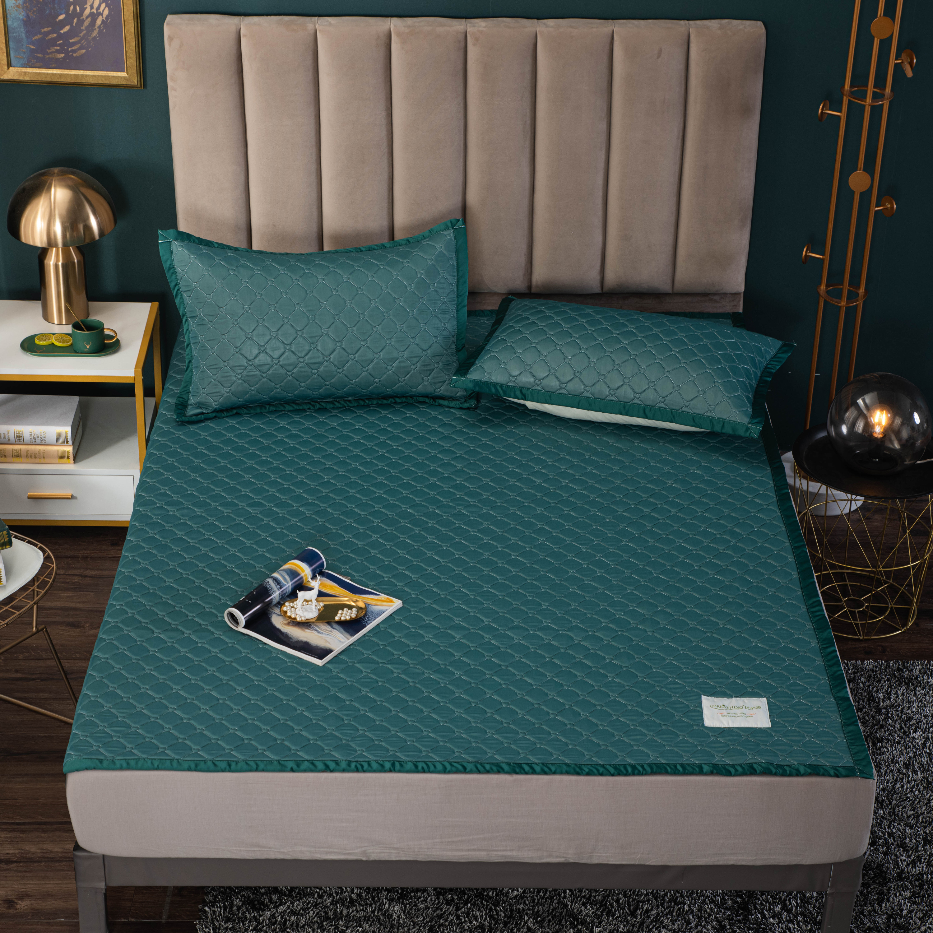 US-A052 孔雀绿冰晶凉席